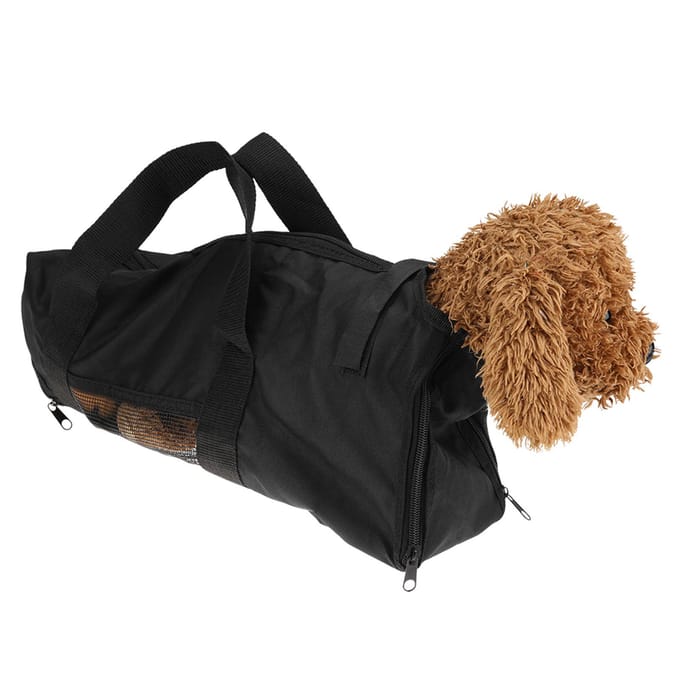 Sac de transport multifonctionnel pour chat, idéal pour le toilettage et le nettoyage black