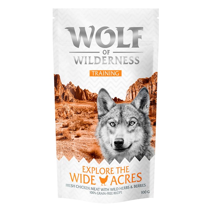 Wolf of Wilderness Training “Explore the Wide Acres” Kip - 100 g