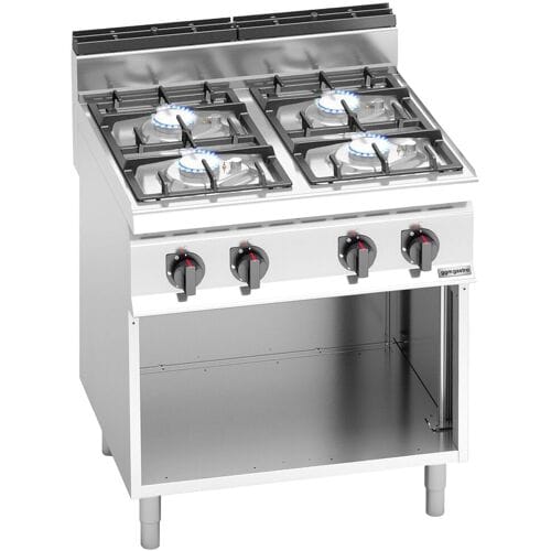 GGM Gastro Gasherd - 21,5 kW - 4 Brenner Zilver