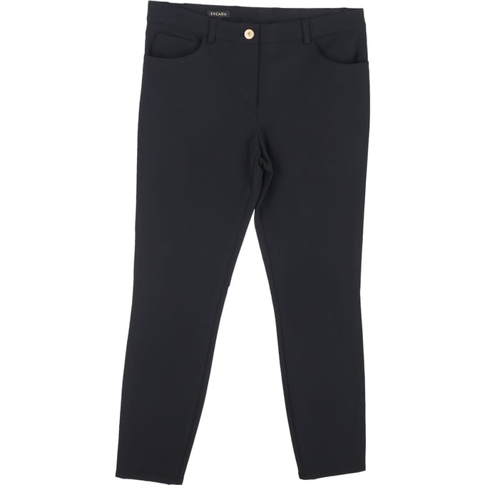 Escada rechte broek van zwarte zijde