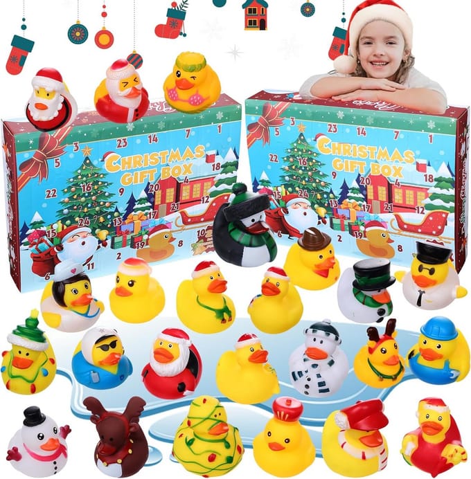 Adventskalender 2024 met 24 Verrassings Eendjes - Kerst Kalender voor Kinderen