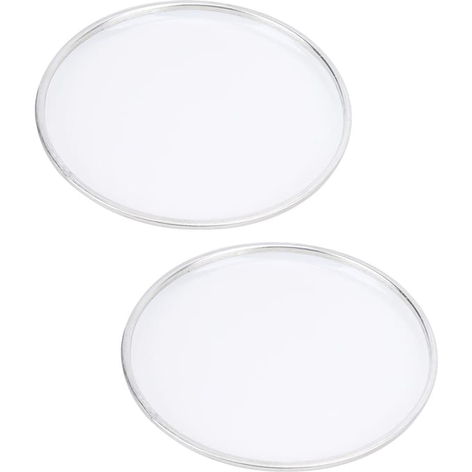 2 Pcs Peau de Batterie 8in Kit Pack Peau de Batterie Accessoire Professionnel Remplacement Polyester S0087Blanc white