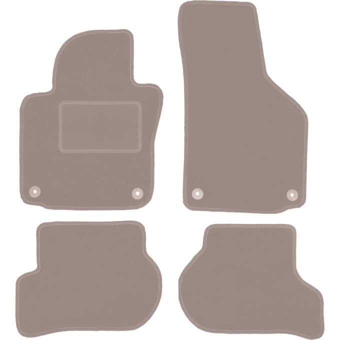 Beige veloursmatten voor: Volkswagen Golf V hatchback, variant, stationwagen (2003-2009)