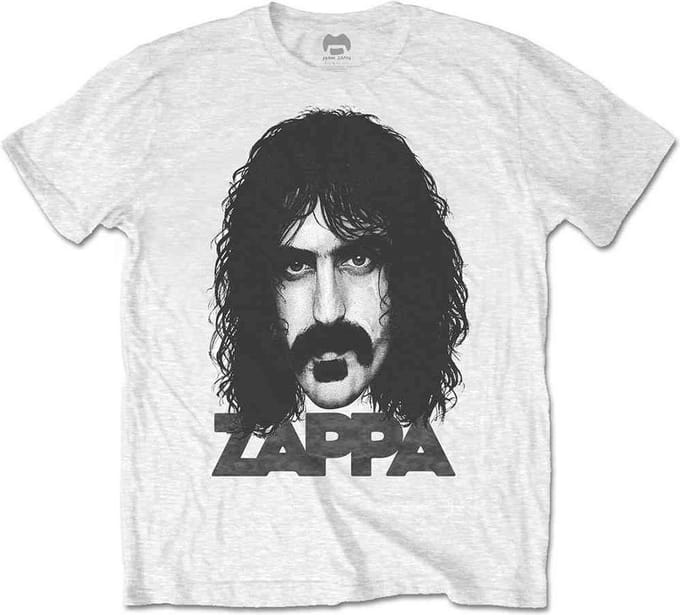 Frank Zappa Heren Tshirt -M- Big Face Wit