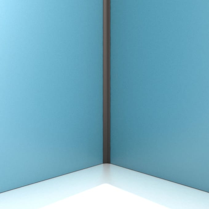 Aurlane Hoekprofiel 210x0,3cm Mat Zwart