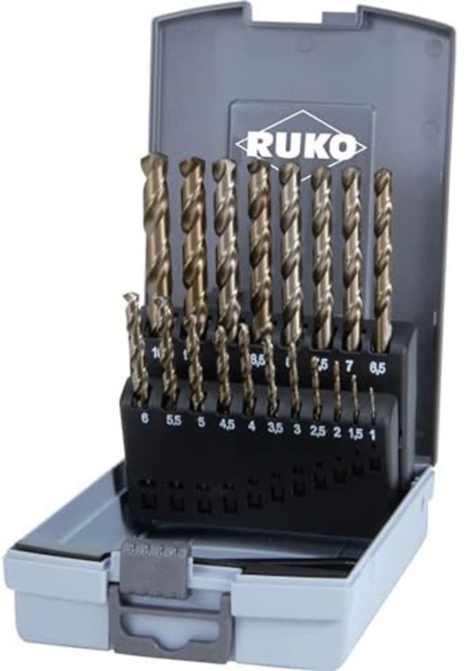 HSSE-Co 5 Twist Boor Set - 19 Stuks - DIN 338 - Gold Finish
