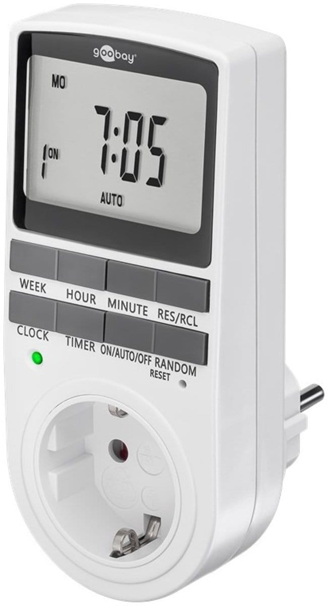 Digitale Tijdschakelaar - 10 programma's - IP20 - 250V - 16A - Wit