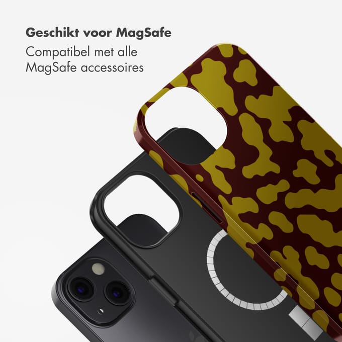 Selencia Vivid Backcover met MagSafe voor de Apple iPhone 13 - Moo'd Olive Dust