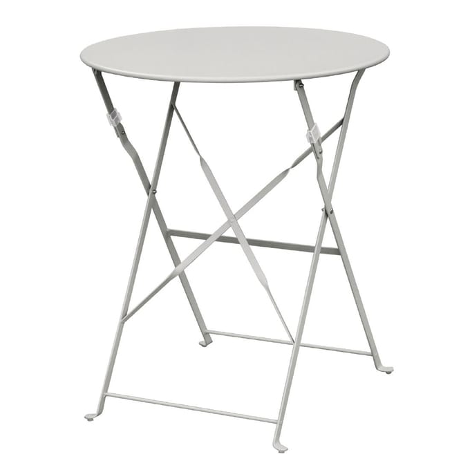 Bolero ronde stalen opklapbare tafel grijs 59.5cm