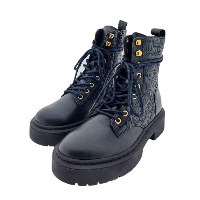 Steve Madden Grazier dames veterboot - Zwart - Maat 37