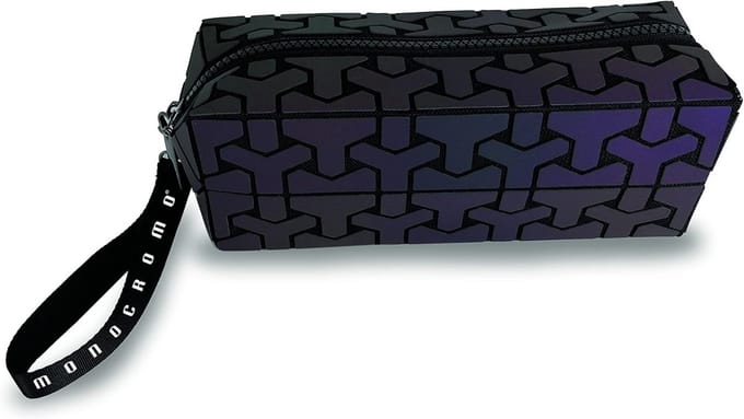 Zwart Geometrisch Etui met Reflecterend Effect