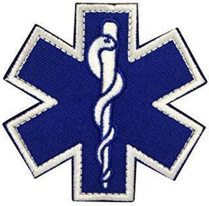 Militaire Molon Labe Star of Life Patch - 7 x 7 cm
