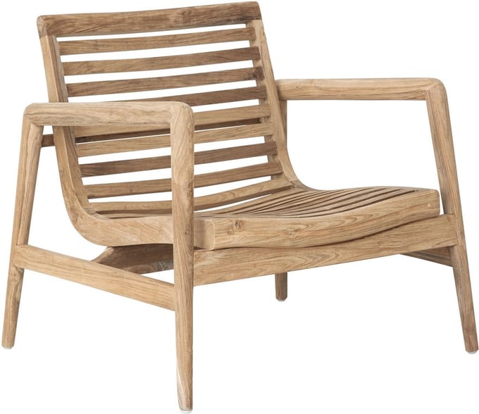 MUST Living Lounge Chair Ray ,74x80x72 cm, rustic teakwood