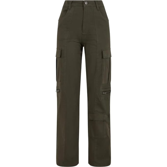 Urban Classics - Loose Utility Stretch Twill Cargobroek - Taille, 27 inch - Olijfgroen