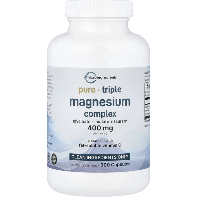 Micro Ingredients, Complexe de Magnésium Triple, 300 Capsules (133 mg par capsule)