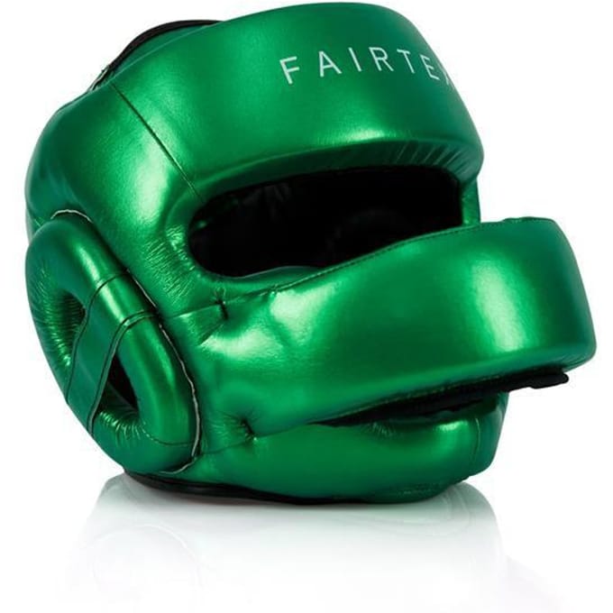 Fairtex HG17 - Boksershelm - Neusbescherming - Metaalkleur - Maat M