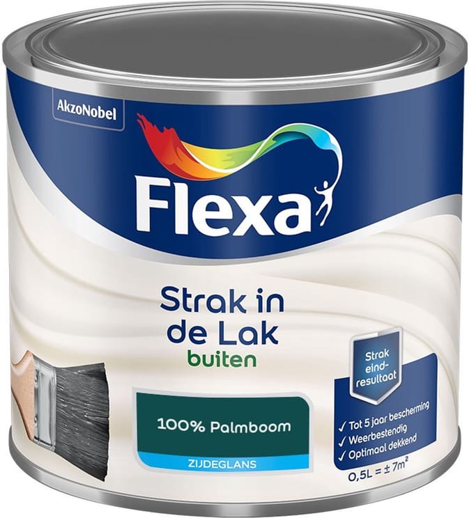 Flexa - Strak In De Lak Buitenlak Zijdeglans - 100% Palmboom - Mengverf - 500 Ml