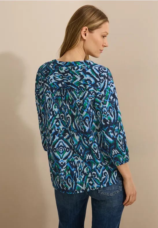 Bedrukte katoenen blouse