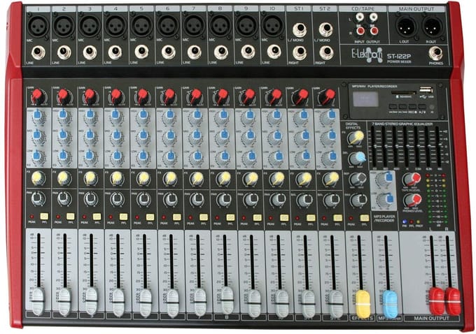 E-Lektron ST-122P mengpaneel met ingebouwde versterker en Bluetooth