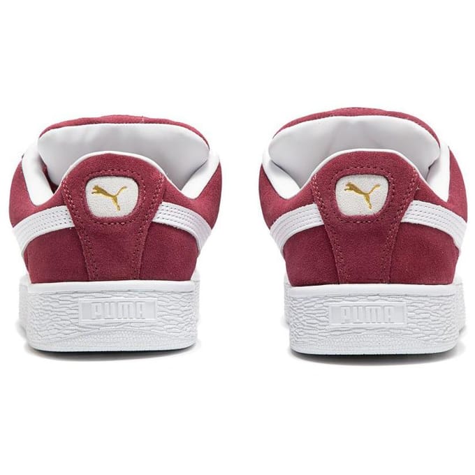 Heren Suede XL Lage Schoen Team Regal Rood/wit