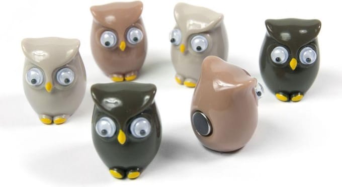 Magnet Owl - set of 6 assorted