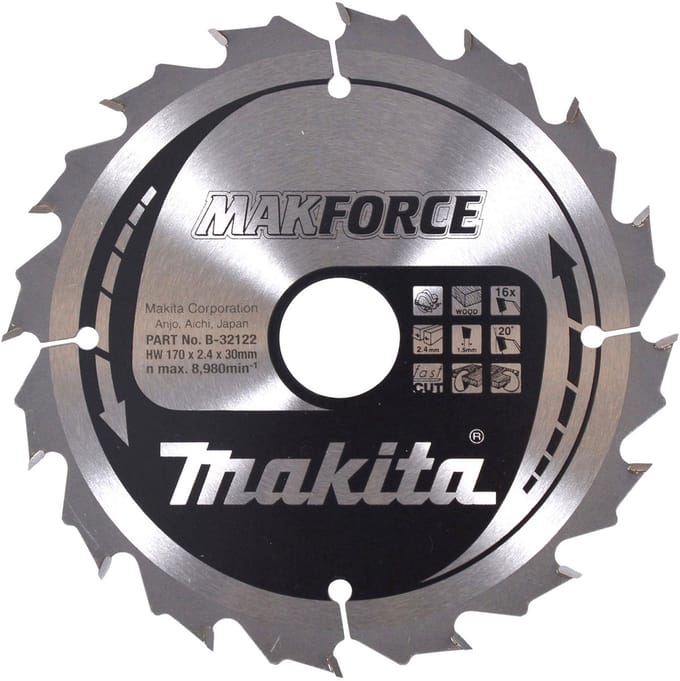 Makita MAKFORCE zaagblad 170x30x16T - B-32122