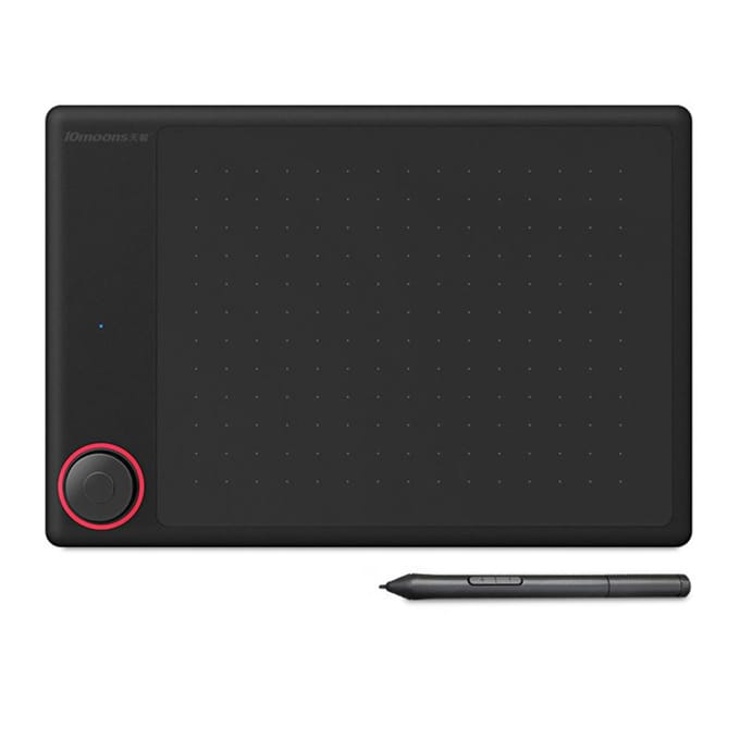 10moons G30 Grafische Tablet Digitale Tekentablet met 7*5 inch Werkgebied 8192 Niveaus Druk zwart