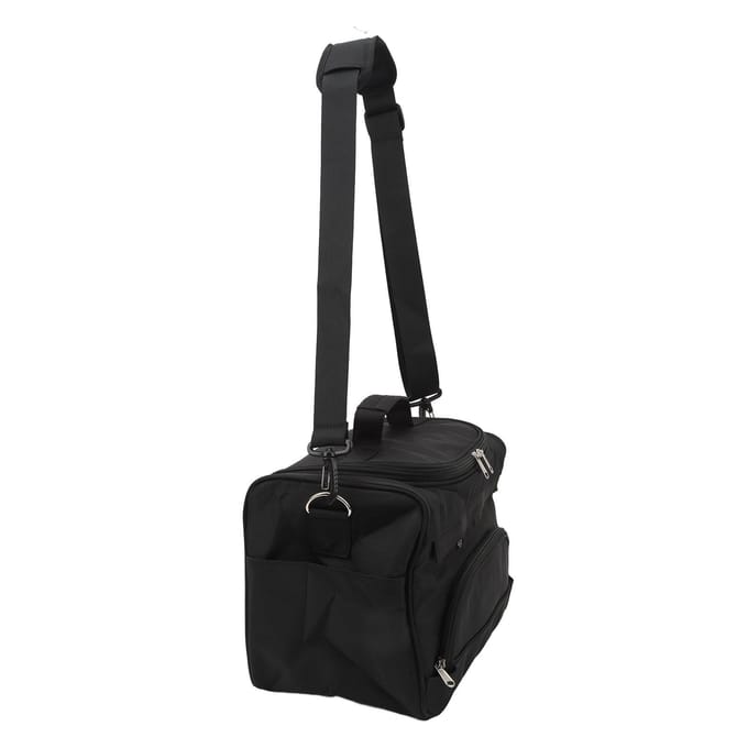Multifunctionele Opbergtas Grote Capaciteit Ritssluiting Make-uptas met Schouderriem black