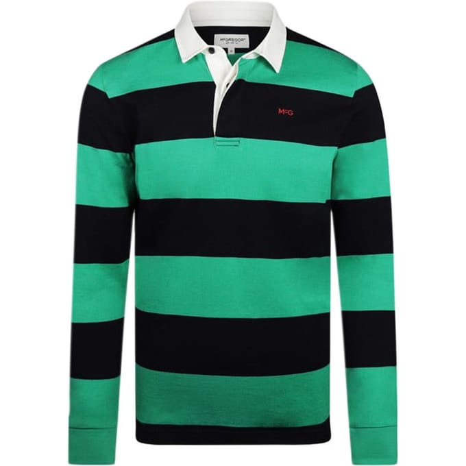 McGregor Rugby 2 Stripe Medium Green Taglia: S | Polo Outlet | Uomo | Verde