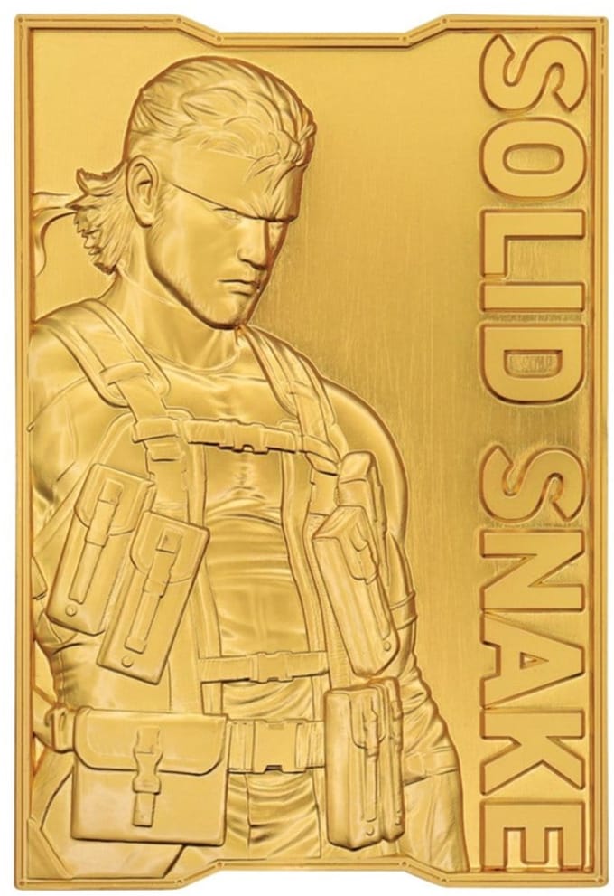 FaNaTtik Metal Gear Solid 2 Ingot Snake 24k Gold Plated Limited Edition Coins