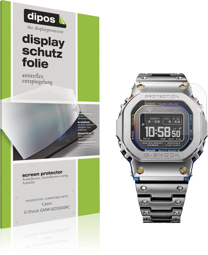 dipos – 6x Matte Beschermfolie geschikt voor Casio G-Shock GMW-BZ5000RC | Krasbestendige & antireflecterende Screenprotector Ultra-Thin