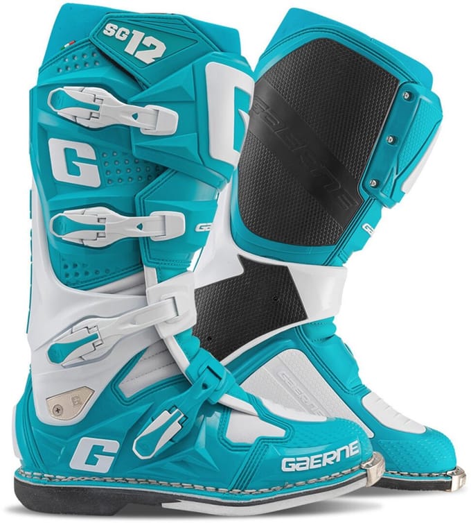 Gaerne SG-12 Turquoise Wit Crosslaarzen - Laars