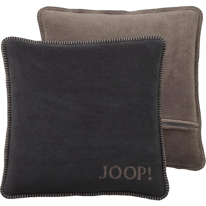 Housse de coussin, melange de coton, coton, antraciet-taupe, 50 cm x 50 cm