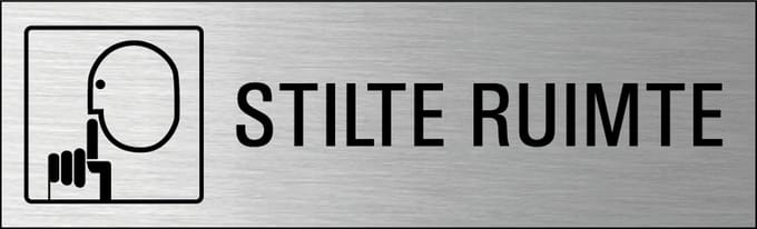 Stilte ruimte deurbordje met zelfklevende strip