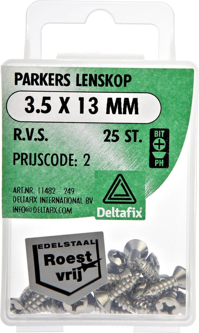 Spaanplaatschroeven Lenskop Pozidriv RVS 3.5x13mm