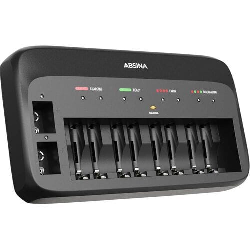 Absina 301003 Snellader NiMH, NiCd 9 V (blok), AAA (potlood), AA (penlite)