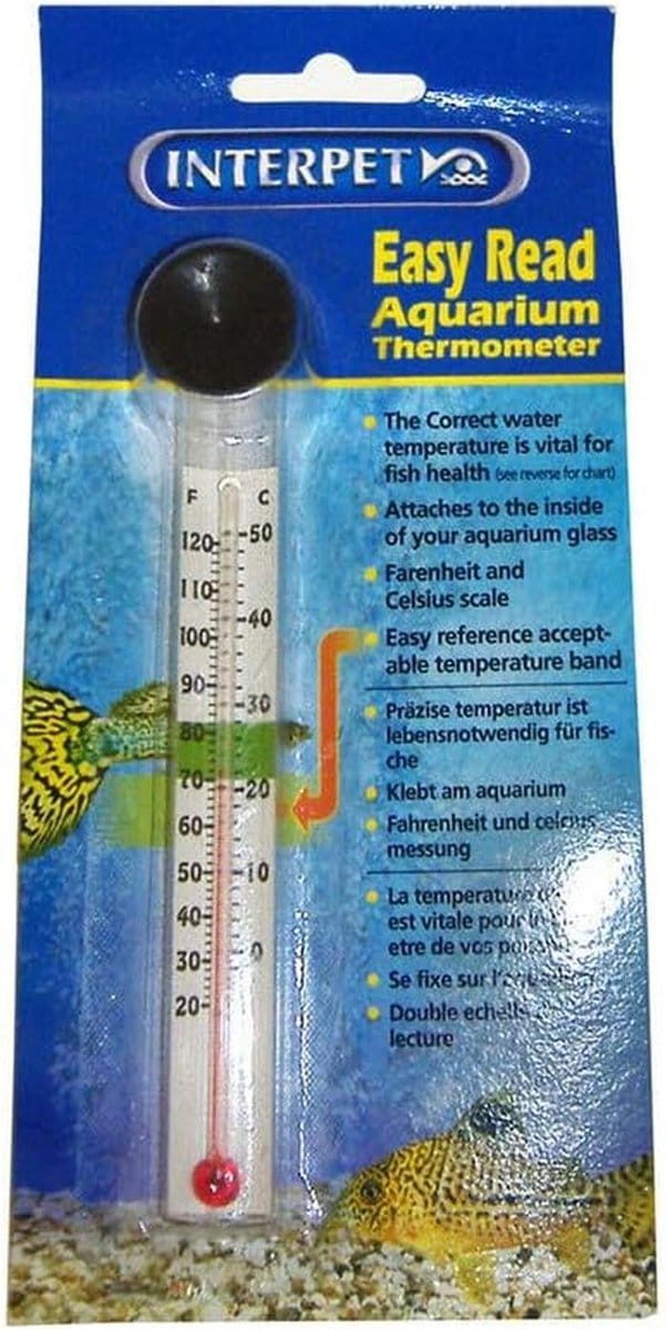 Aquariumthermometer voor gemakkelijk aflezen van watertemperatuur
