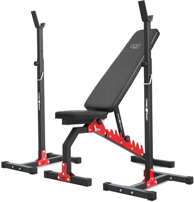 Verstelbare halterbank set met halterstandaard voor optimale training