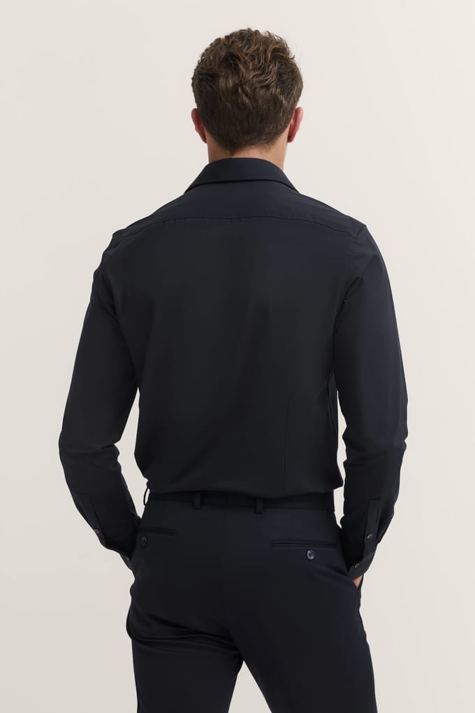 Bugatti Herren Jersey shirt met Kent kraag