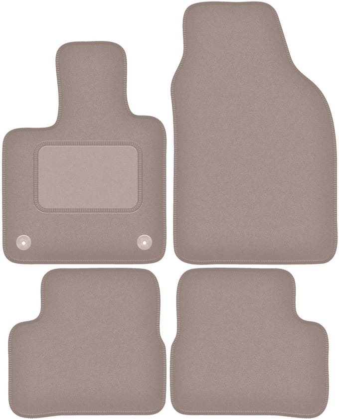 Beige veloursmatten voor: Fiat E-500 / 500 Electric hatchback (2020-)
