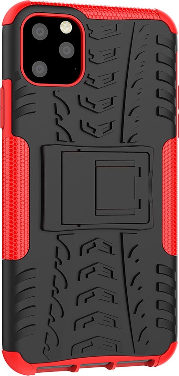 Peachy Shockproof bescherming hoesje geschikt voor iPhone 11 Pro Max case - Rood
