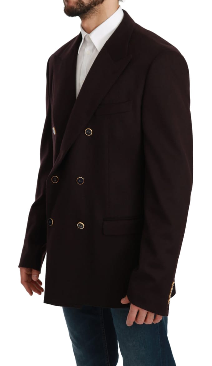 Dolce & Gabbana Heren Bordeaux Kasjmier Jas TAORMINA Blazer