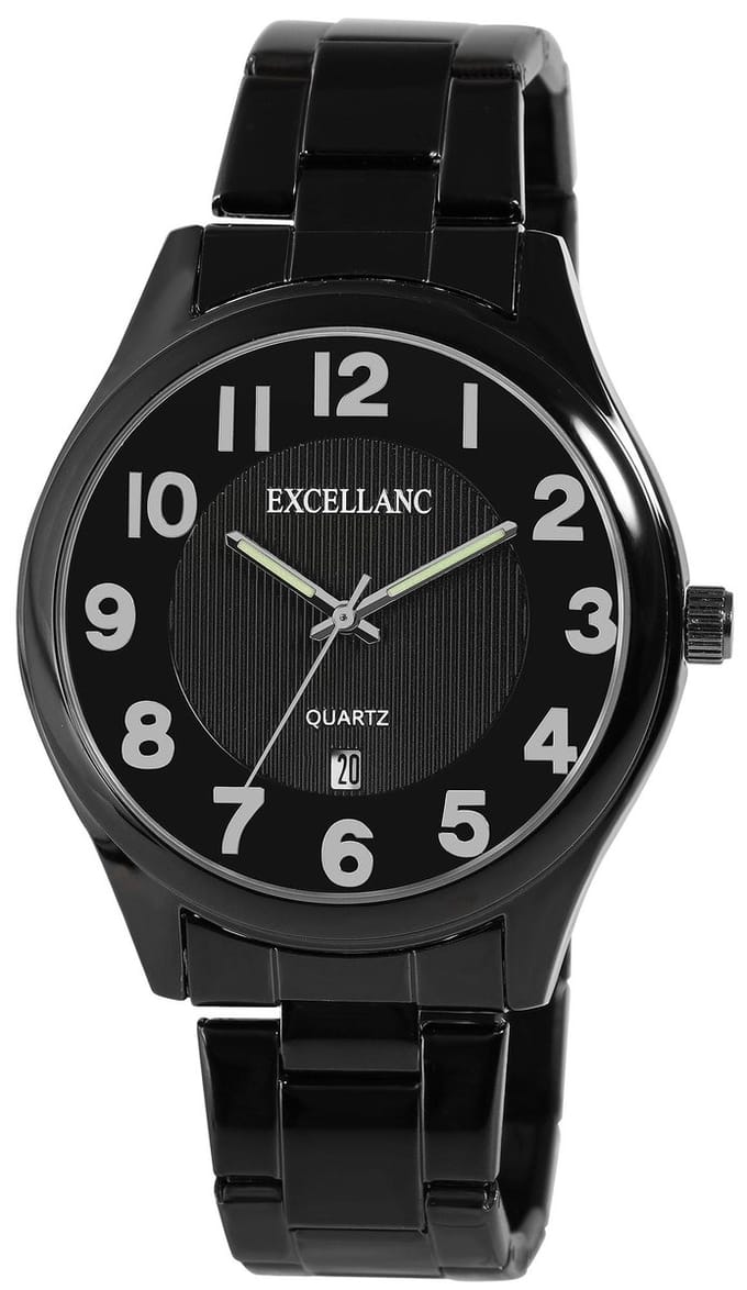 EXCELLANC Herenhorloge metaal Mineralglas
