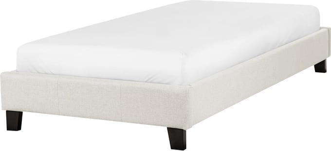 ROANNE - Eenpersoonsbed - Lichtbeige - 90 x 200 cm - Polyester