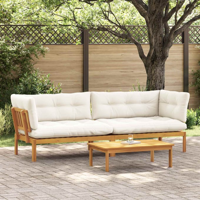 vidaXL - Tuinpallet - Sofa - Eenheden - 2 - st - Massief - Acacia - Hout