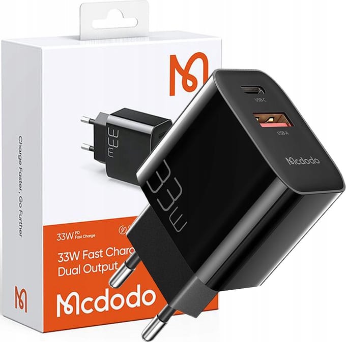 Mcdodo® Snellader - Oplader - Voor telefoon - USB-C USB-A - 33W