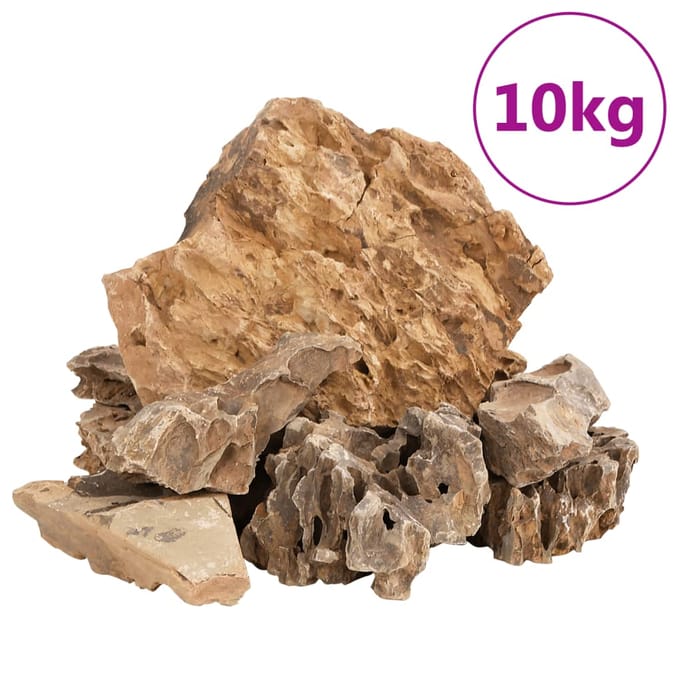 vidaXL Drakenstenen 10 kg 5-30 cm bruin