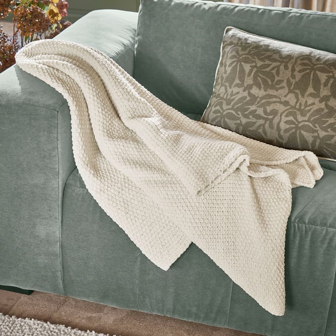 LOBERON Plaid Linnet crème