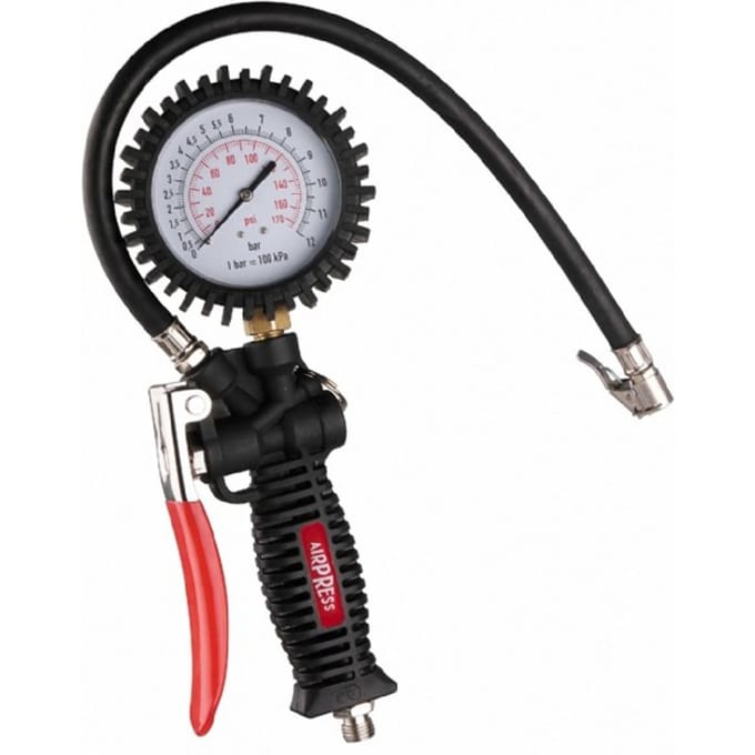Airpress 42078 Pro Bandenspanningsmeter - 0,45m - 0-12 bar - 1/4"