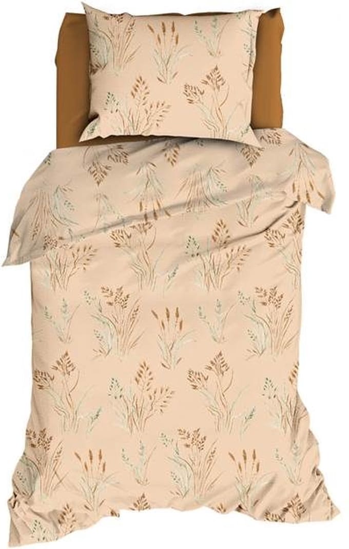 Romanette Les Alpes Dekbedovertrek - Eenpersoons - 140x200/220 cm - Peach/Terra